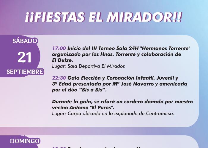 FIESTAS DE EL MIRADOR