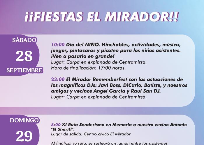 FIESTAS DE EL MIRADOR