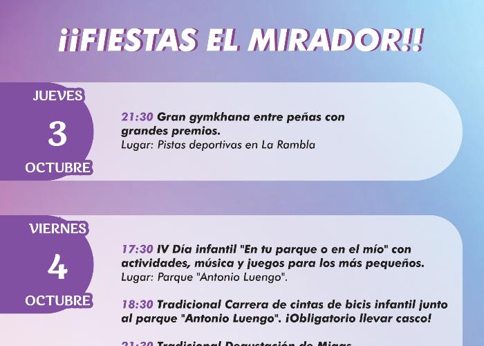 FIESTAS DE EL MIRADOR