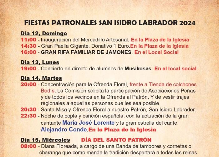 FIESTAS PATRONALES DE SAN ISIDRO LABRADOR