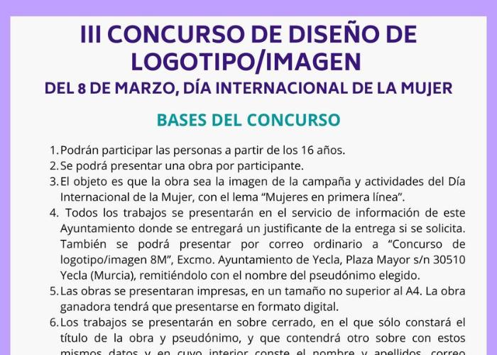 III CONCURSO DE DISEÑO DE LOGOTIPO/IMAGEN 8 DE MARZO