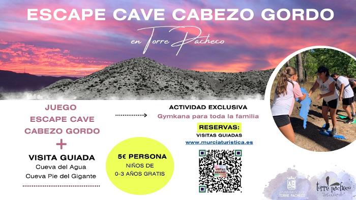 JUEGO ESCAPE CAVE CABEZO GORDO Y VISITA GUIADA JUEGO ESCAPE CAVE CABEZO GORDO Y VISITA GUIADA