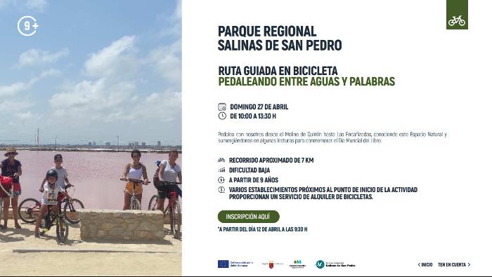 RUTA GUIADA EN BICICLETA PEDALEANDO ENTRE AGUAS Y PALABRAS RUTA GUIADA EN BICICLETA PEDALEANDO ENTRE AGUAS Y PALABRAS