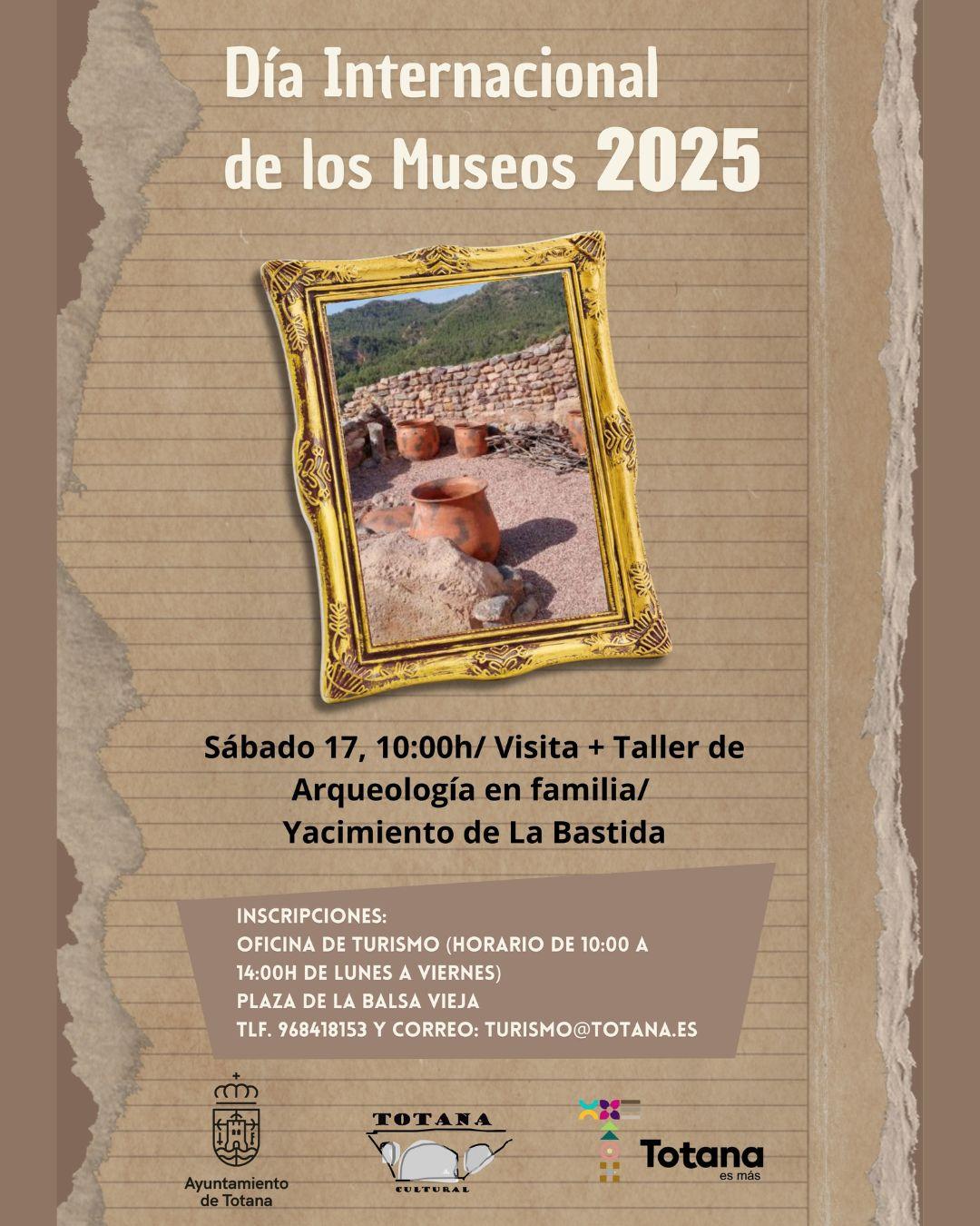 VISITA + TALLER DE ARQUEOLOGIA EN FAMILIA  AL YACIMIENTO DE LA BASTIDA