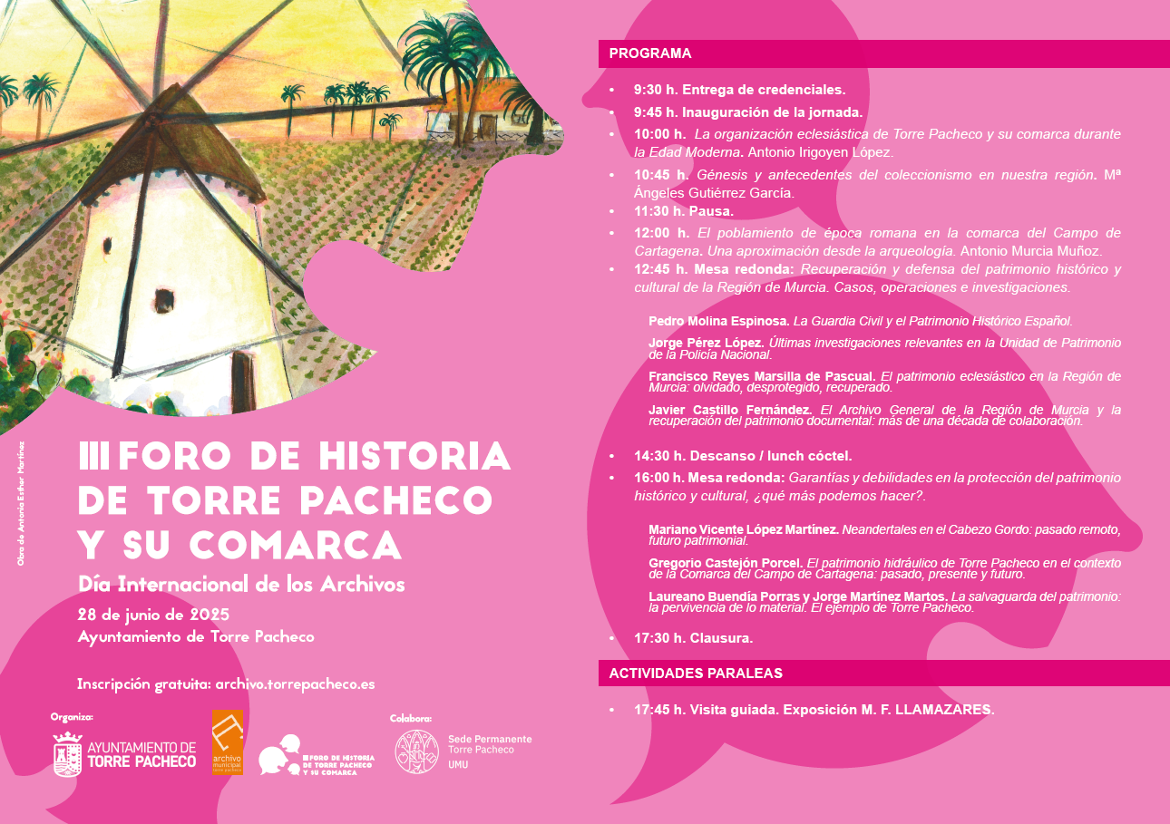 III FORO DE HISTORIA DE TORRE PACHECO Y SU COMARCA