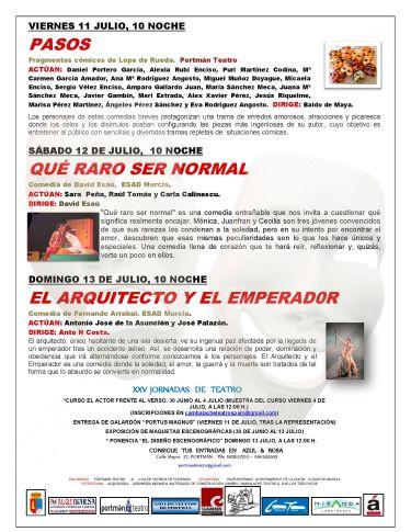 XXV FESTIVAL NACIONAL DE TEATRO DE PORTMAN