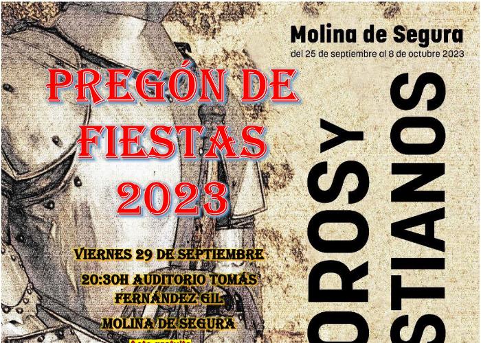 PREGÓN DE FIESTAS 2023. MOROS Y CRISTIANOS PREGÓN DE FIESTAS 2023. MOROS Y CRISTIANOS