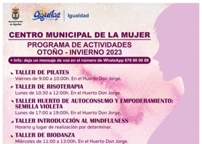 PROGRAMA DE ACTIVIDADES CENTRO MUNICIPAL DE LA MUJER PROGRAMA DE ACTIVIDADES CENTRO MUNICIPAL DE LA MUJER