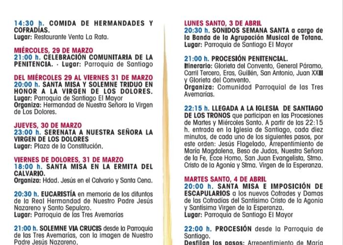 PROGRAMA SEMANA SANTA 
