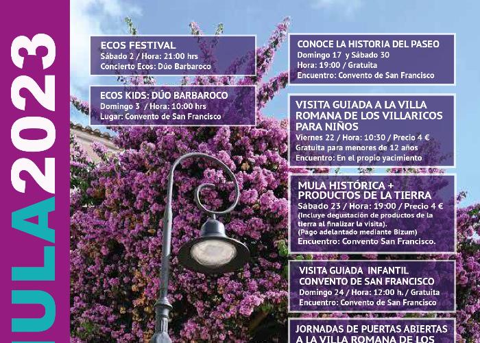 PROGRAMA VISITAS GUIADAS SEPTIEMBRE MULA 2023 PROGRAMA VISITAS GUIADAS SEPTIEMBRE MULA 2023