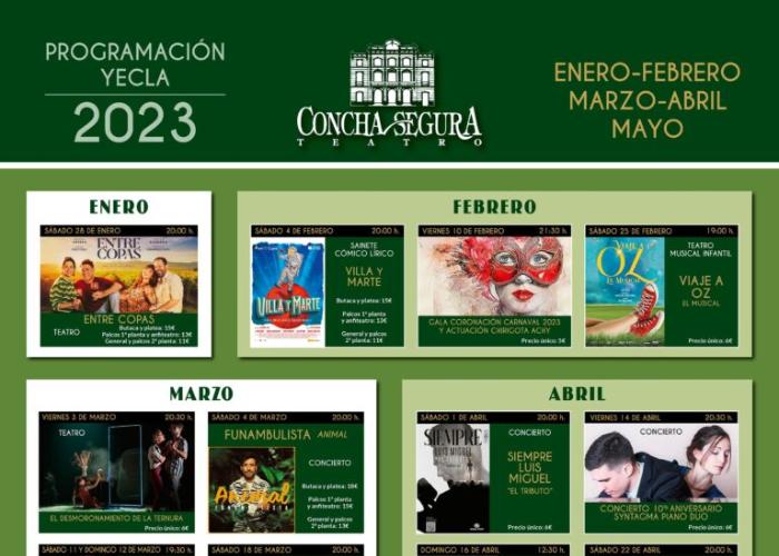 PROGRAMACIÓN DEL TEATRO CONCHA SEGURA PROGRAMACIÓN DEL TEATRO CONCHA SEGURA