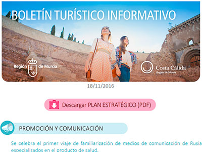 BOLETN TURSTICO INFORMATIVO. REGIN DE MURCIA