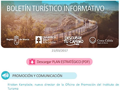 BOLETN TURSTICO INFORMATIVO. REGIN DE MURCIA