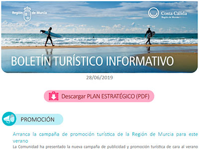 BOLETN TURSTICO INFORMATIVO. REGIN DE MURCIA