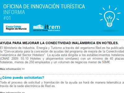 PROGRAMA DE MEJORA DE LA CONECTIVIDAD INALMBRICA DEL SECTOR HOTELERO HOTELES CON RED.