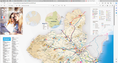 Carte touristique rgionale en franais