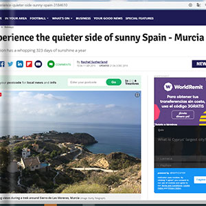 Experience the quieter side of sunny Spain, Murcia-Derbyshire Live