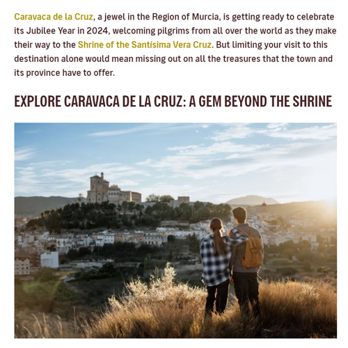 Discover the delights of Caravaca de la Cruz and the northwest region
