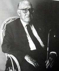 Emeterio Cuadrado en su 90 cumpleaños. Mula Septiembre de 1997