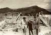 Trabajos en la presa del Zadorra, hacia 1947